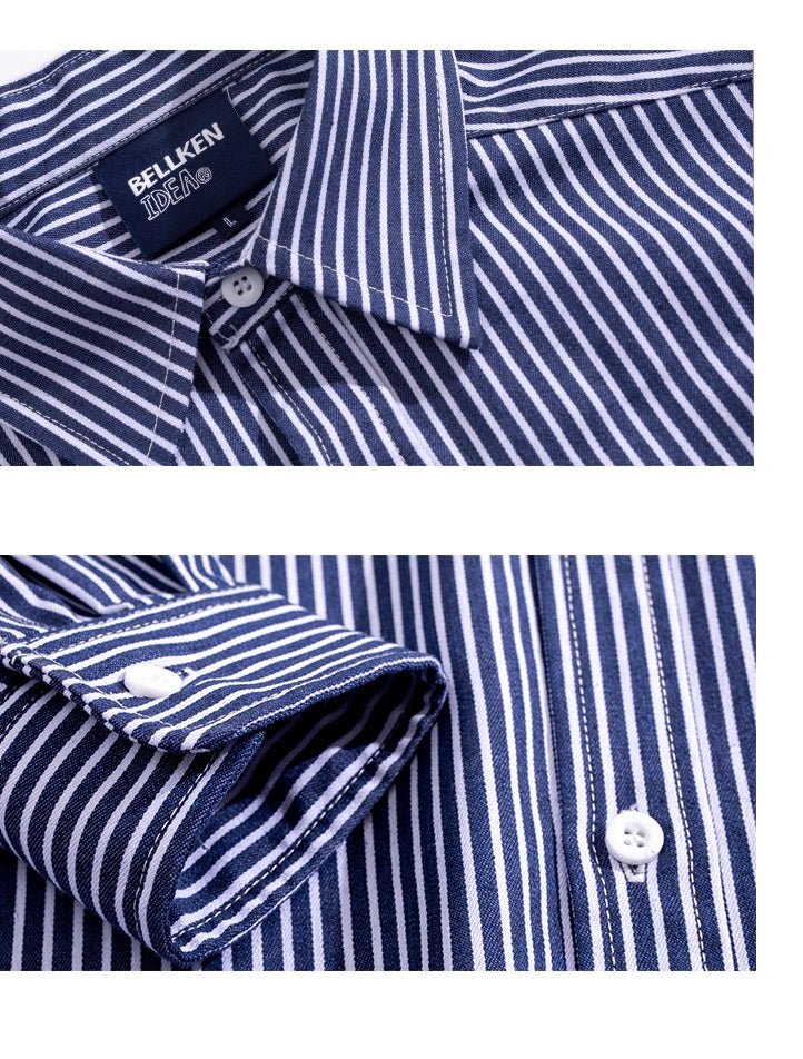 Classic design striped shirt N1807