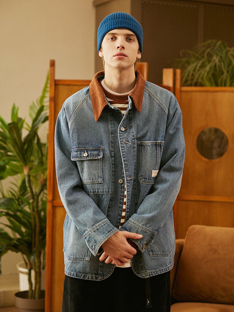 Denim and corduroy hot sale jacket