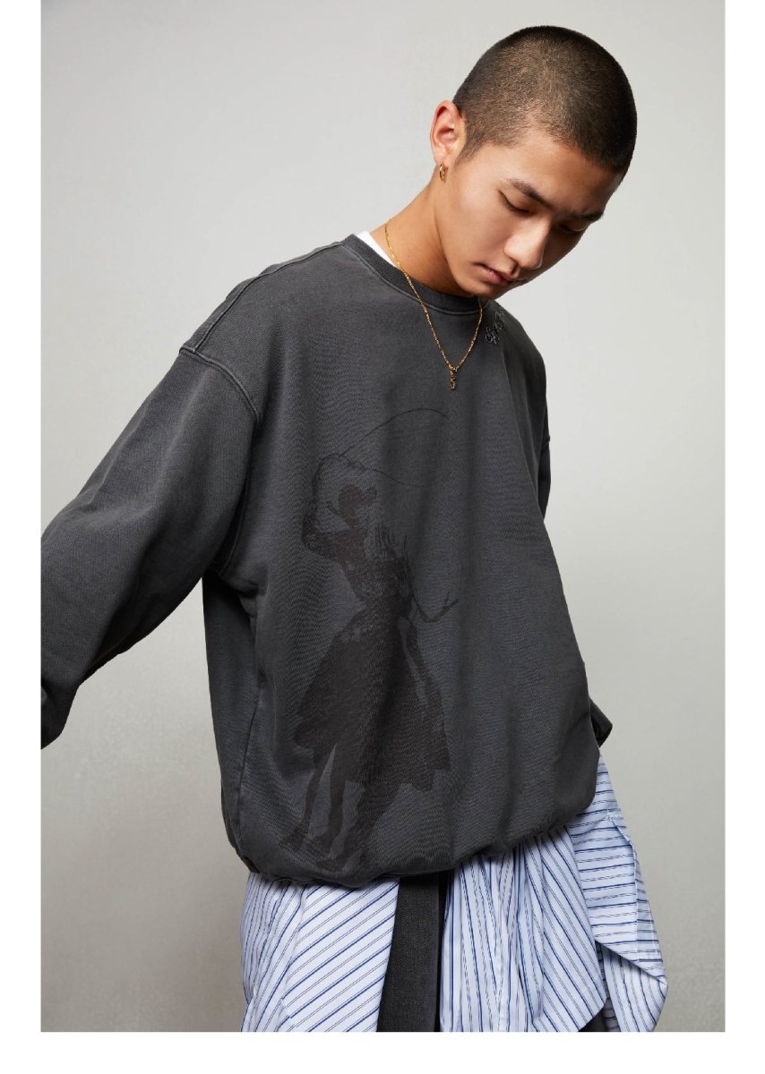 Cowboy print sweatshirt N3251 - NNine