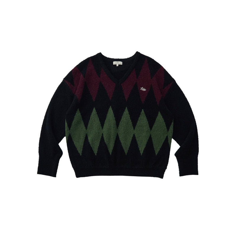 Diamond check wool sweater N3045 - NNine