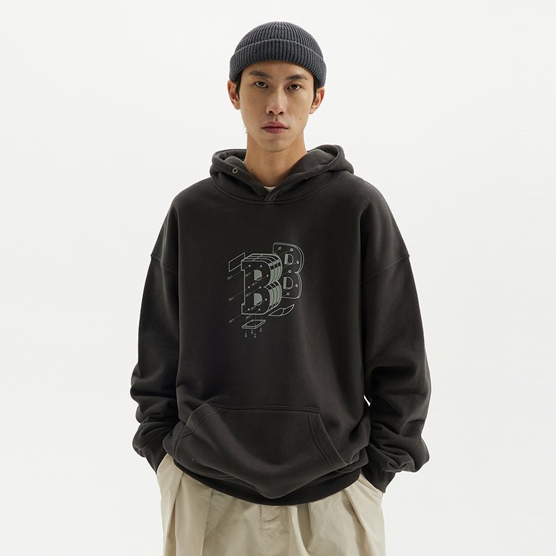 Disassembly print hoodie N1449 - NNine