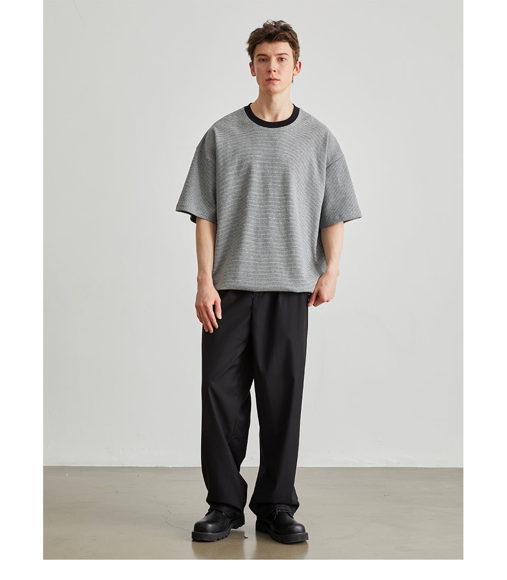 Drawstring Striped T N3236 - NNine