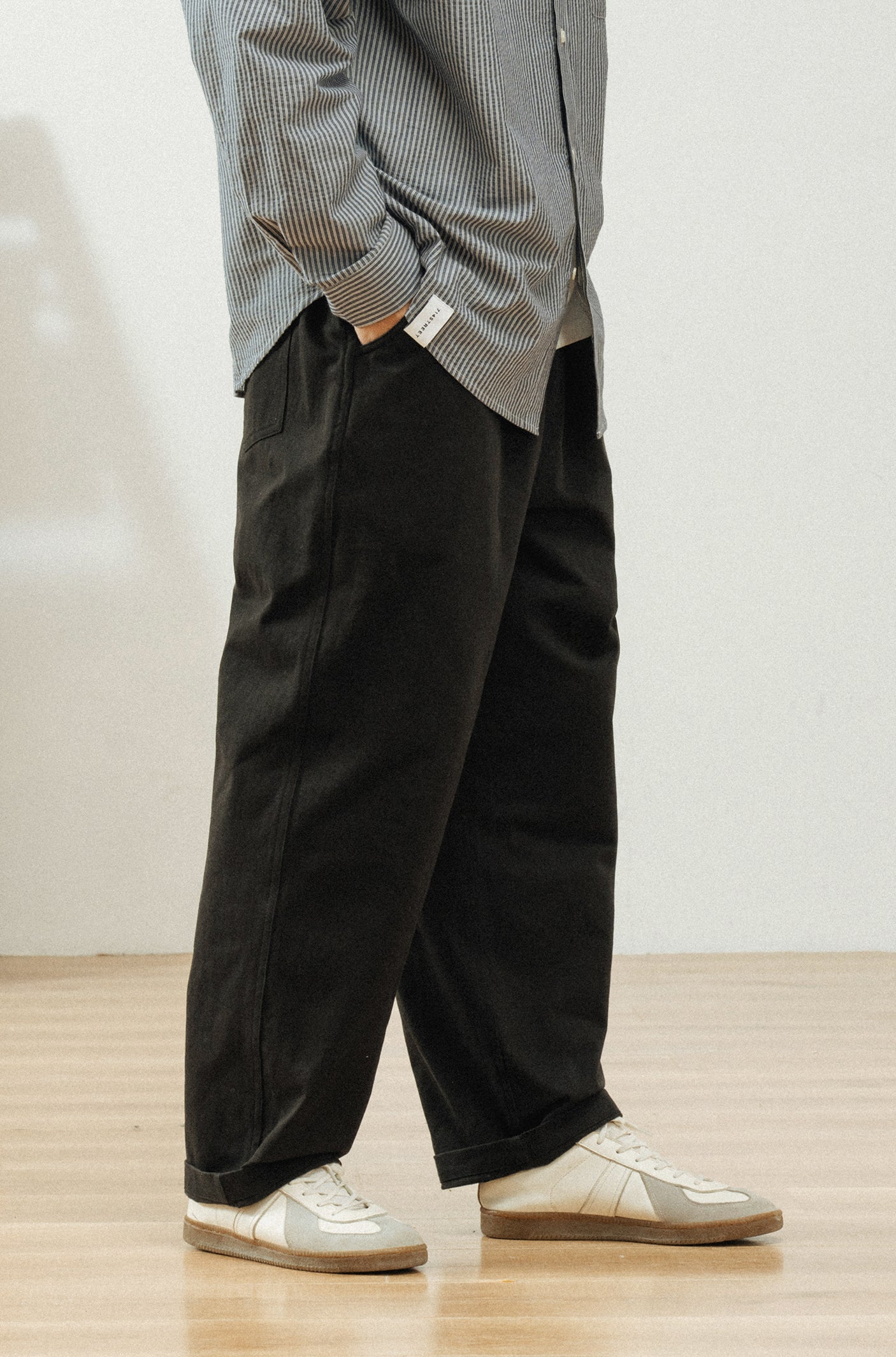 Easy Casual Straight PANTS N1828 グレー / L