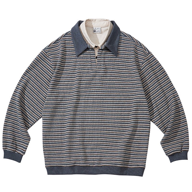 Fake layered border polo shirt N3274 - NNine