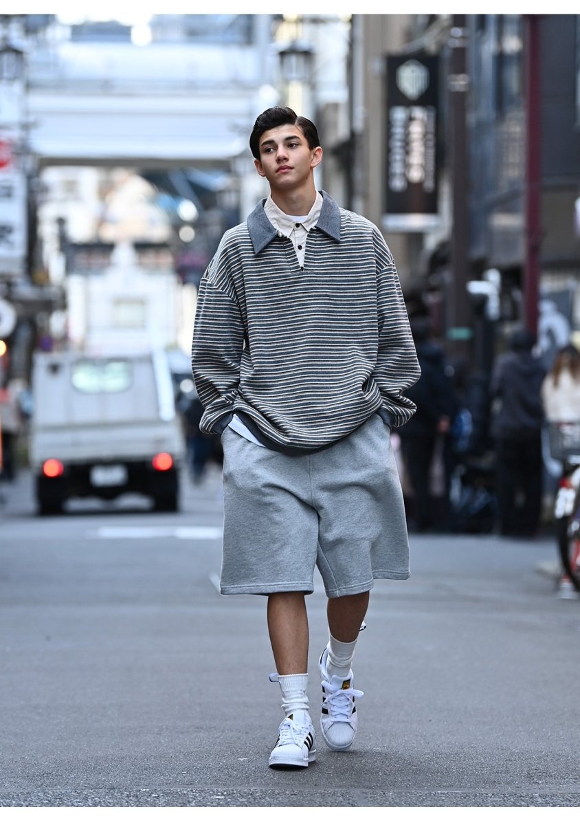 Fake layered border polo shirt N3274 - NNine