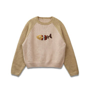 Fish retro wool knit sweater N2596 - NNine