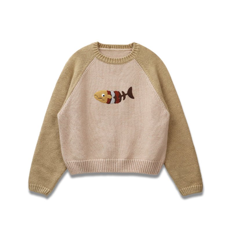 Fish retro wool knit sweater N2596 - NNine