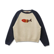 Fish retro wool knit sweater N2596 - NNine