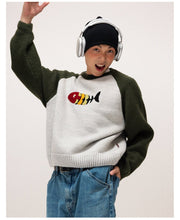 Fish retro wool knit sweater N2596 - NNine