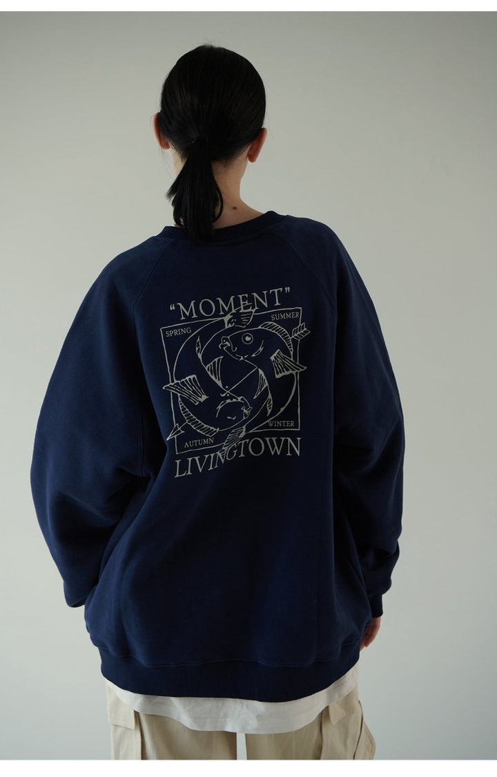 Fishback print sweatshirt N2710 - NNine