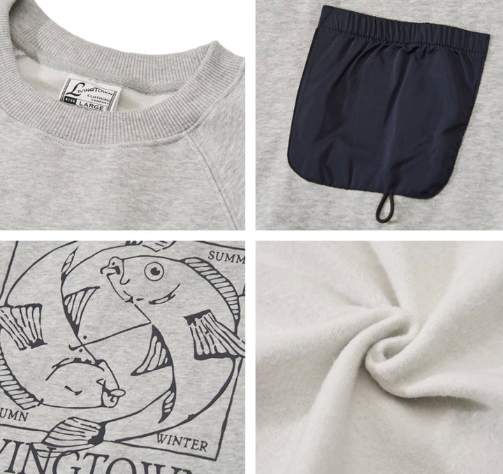 Fishback print sweatshirt N2710 - NNine