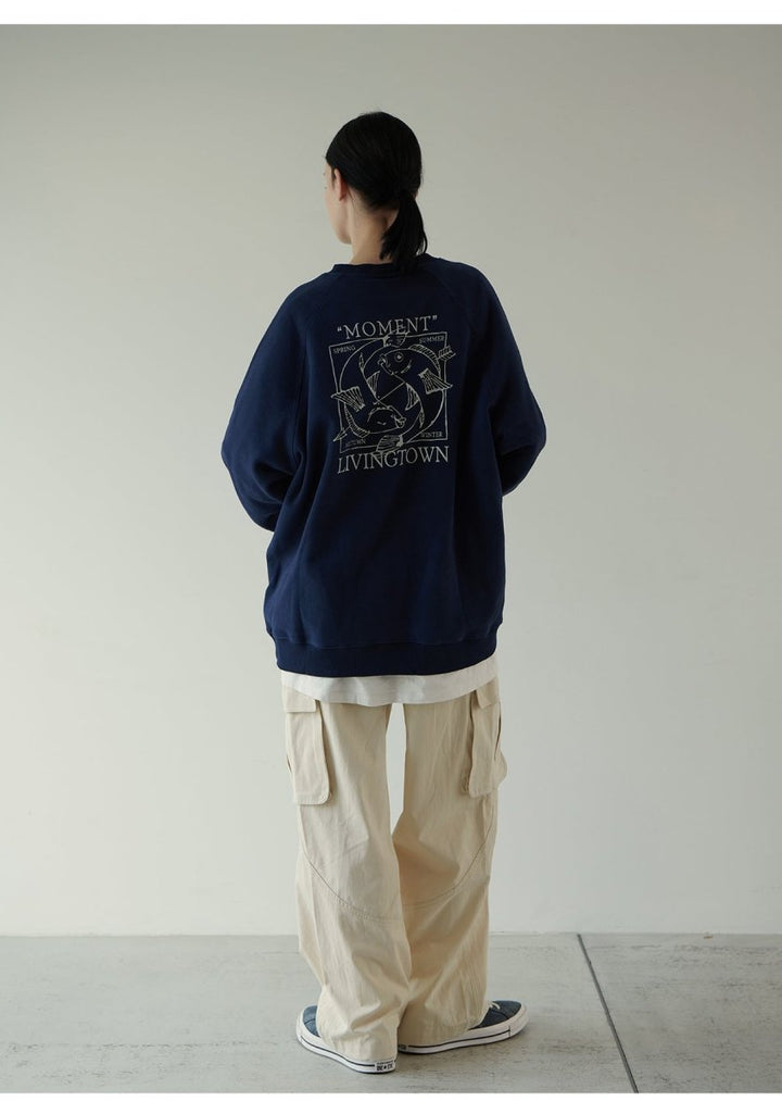 Fishback print sweatshirt N2710 - NNine