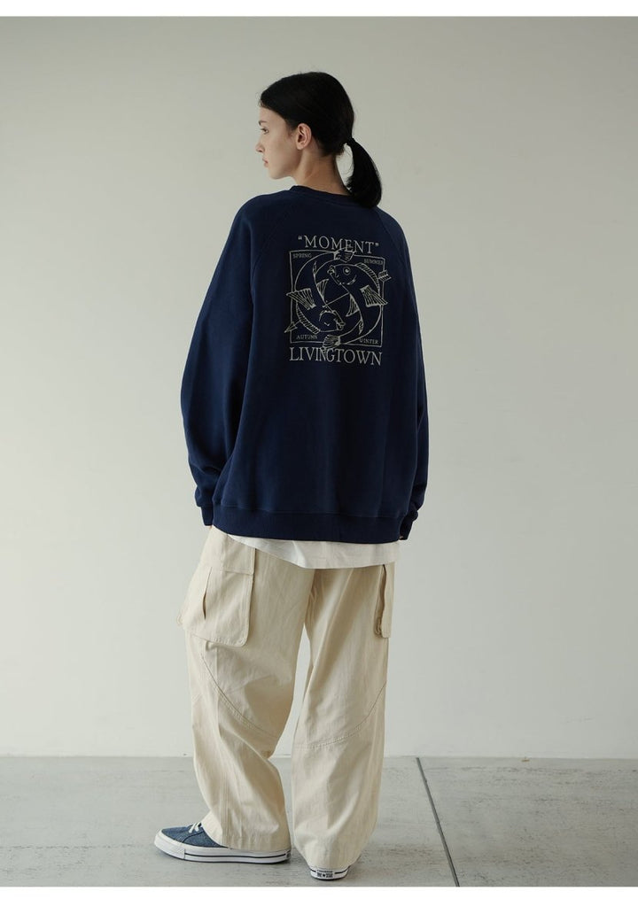 Fishback print sweatshirt N2710 - NNine