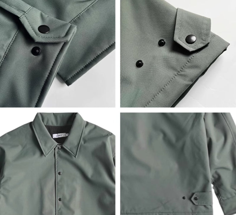 【表面撥水】Fleece Lining Coach jacket N3099 - NNine