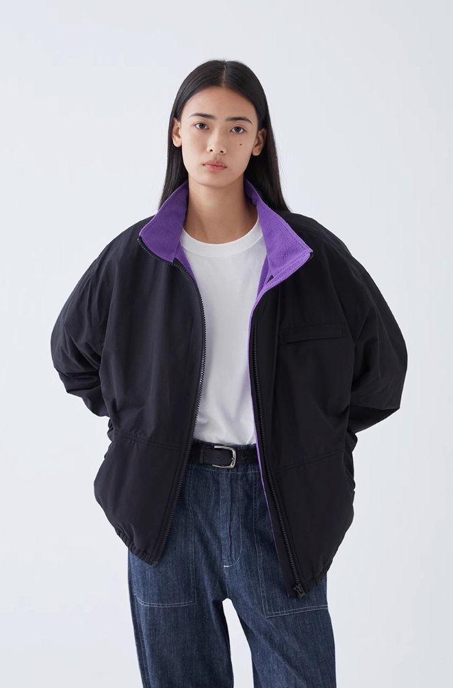 Fleece lining stand color jacket　N57 - NNine
