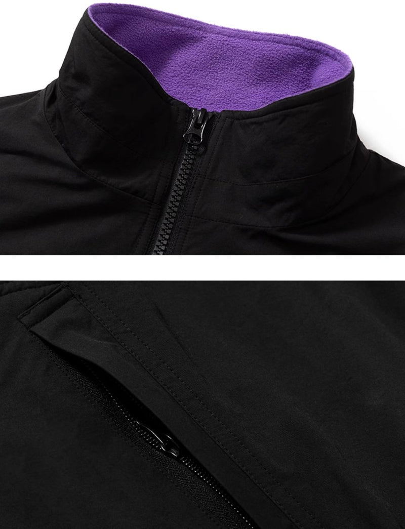 Fleece lining stand color jacket　N57 - NNine