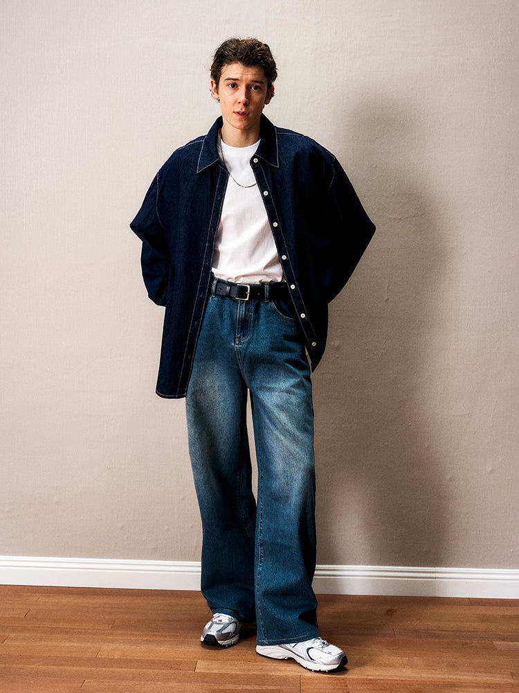 Front Wash Straight Denim N1649 - NNine