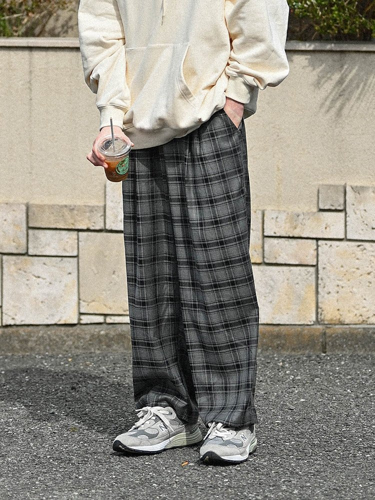 Glen Check Wide Pants N779 – NNine