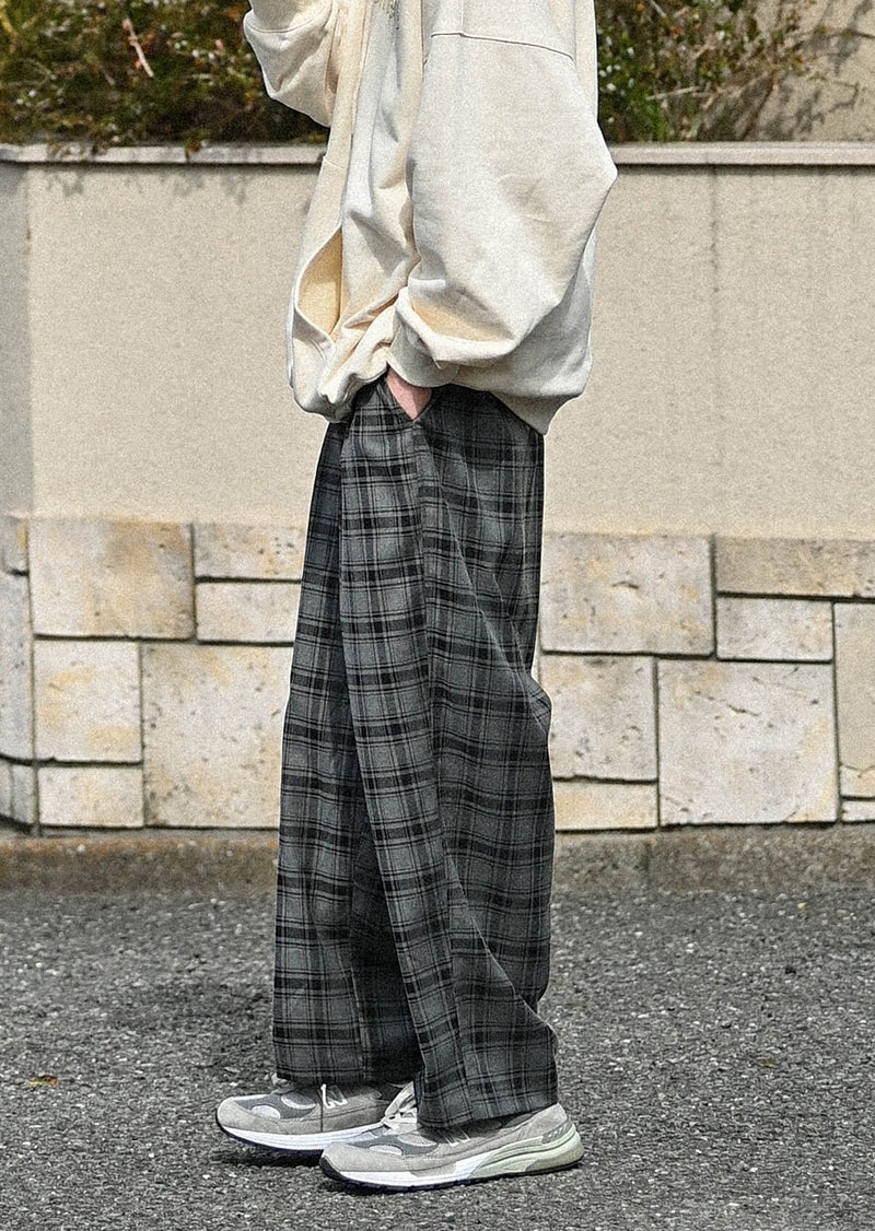 Glen Check Wide Pants　N779 - NNine