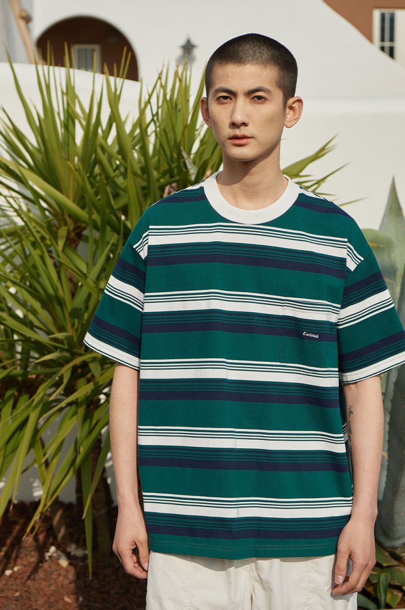 Green random border T-shirt N1994 – NNine