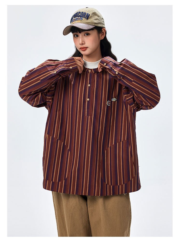 Half button striped shirt N3294 - NNine