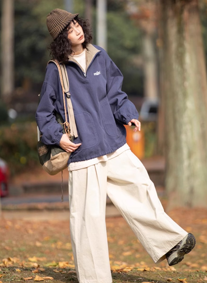 Half zip retro sports sweatshirt N3151 - NNine