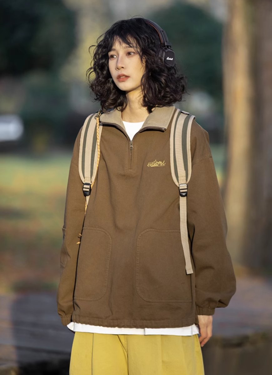 Half zip retro sports sweatshirt N3151 - NNine