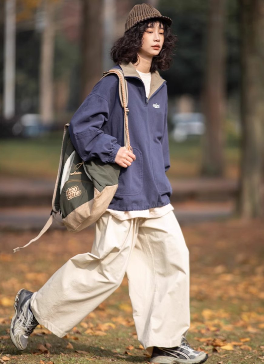 Half zip retro sports sweatshirt N3151 - NNine