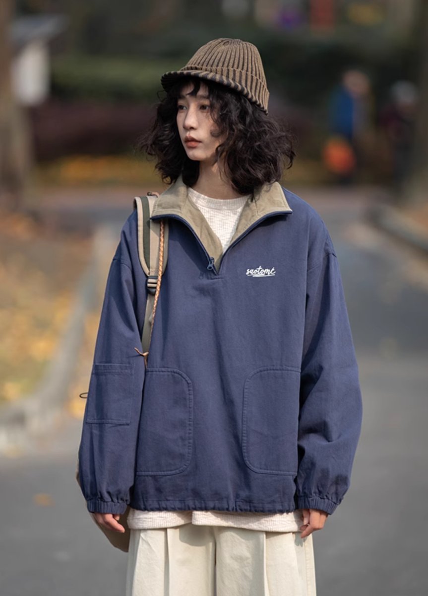 Half zip retro sports sweatshirt N3151 - NNine