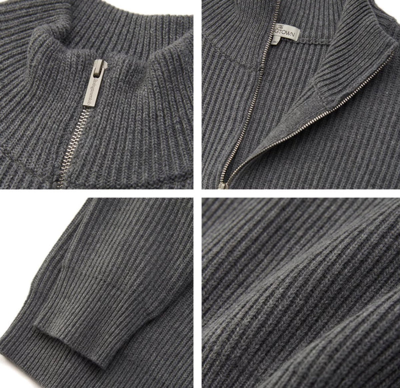 Half zip wool blend knit sweater N3049 - NNine