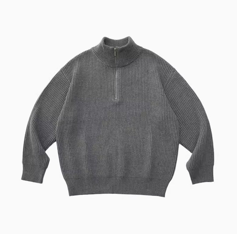 Half zip wool blend knit sweater N3049 - NNine