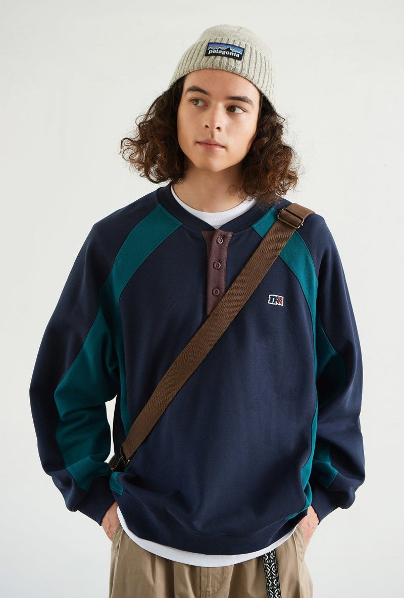 【サスティナブル素材】Henry Collar Sweat N2331 - NNine
