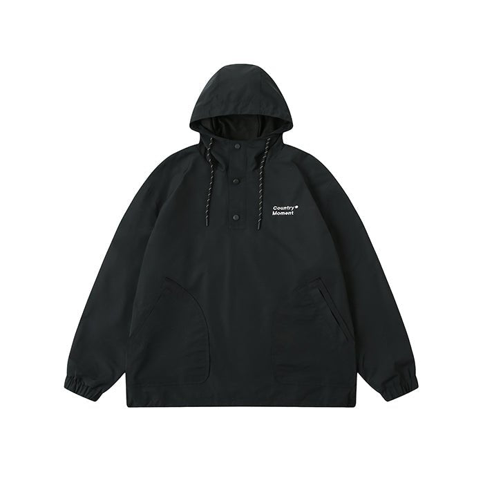 Hood drawstring nylon jacket N1853