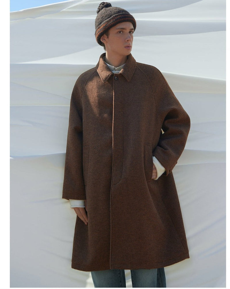 Houndstooth wool blend coat N2946 - NNine