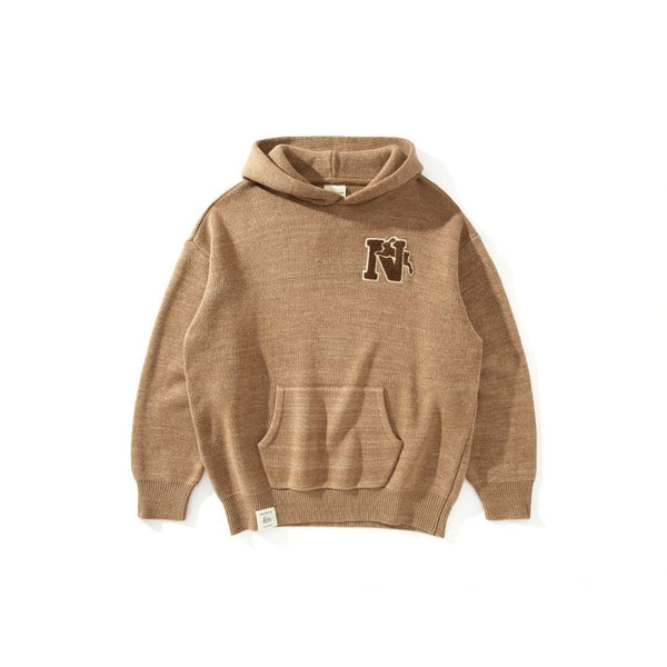 Initial knit hoodie　N1339 - NNine