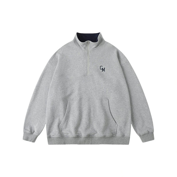 Initial logo half zip　N837 - NNine