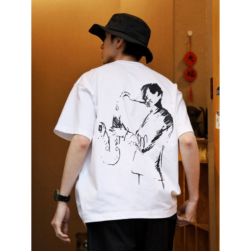Jazz Print T-shirt N2166 - NNine