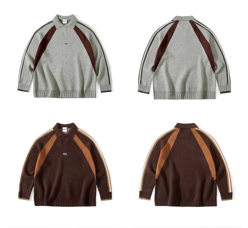 【アンゴラニット】Knit polo sweater N2604 - NNine