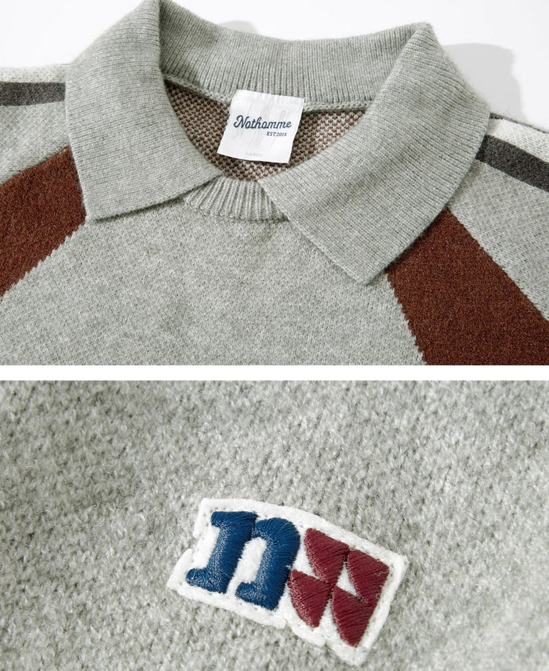 【アンゴラニット】Knit polo sweater N2604 - NNine