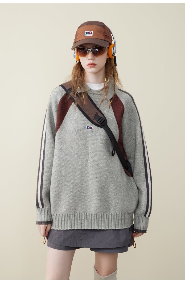 【アンゴラニット】Knit polo sweater N2604 - NNine