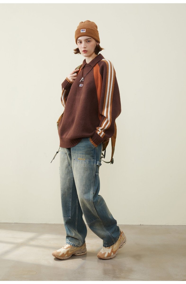 【アンゴラニット】Knit polo sweater N2604 - NNine