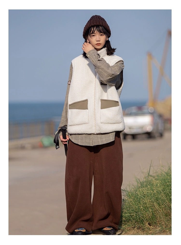 Lamb wool zip vest N2920 - NNine