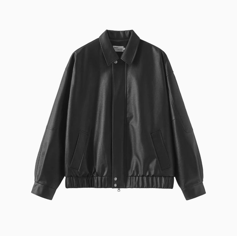 Leather coach jacket　N224 - NNine