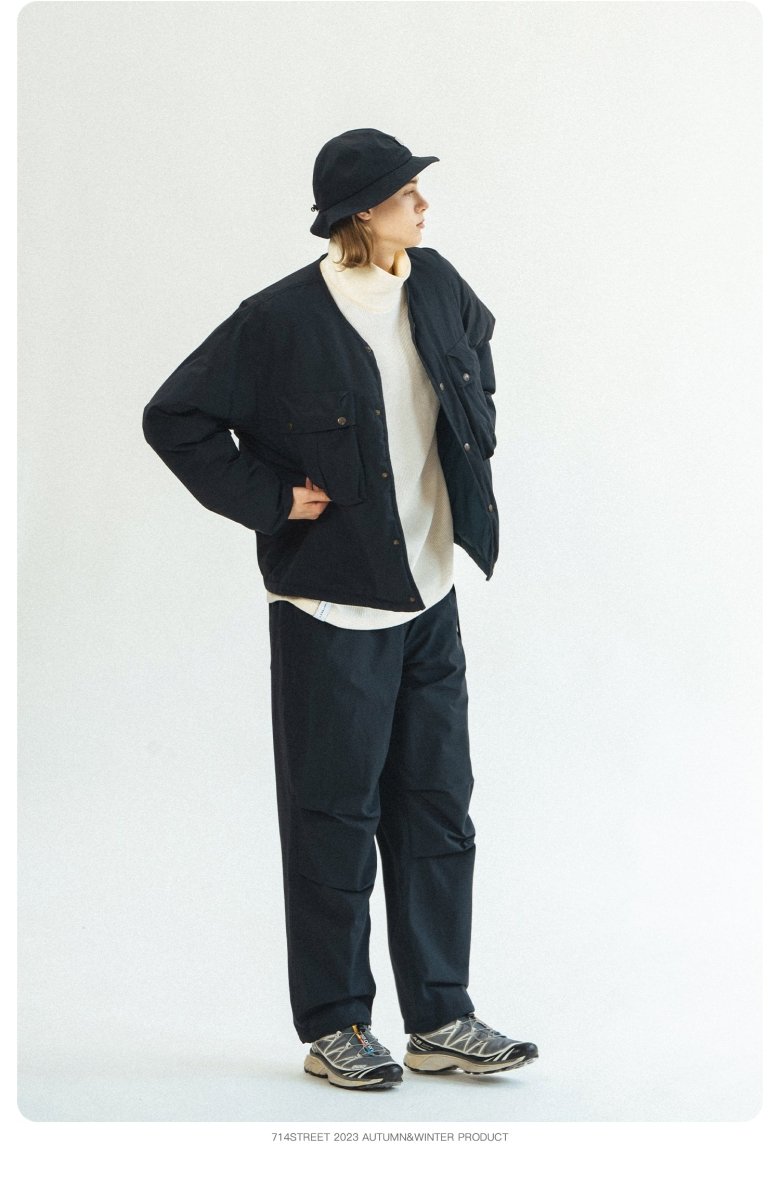 【表面撥水・裏起毛】Lining free sparchute pants N2721 - NNine