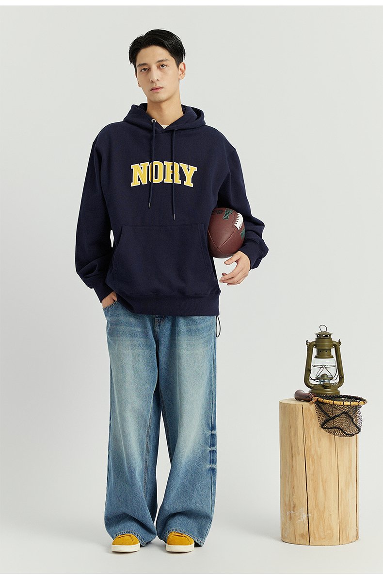 Logo Print Sweat Hoody N2672 - NNine