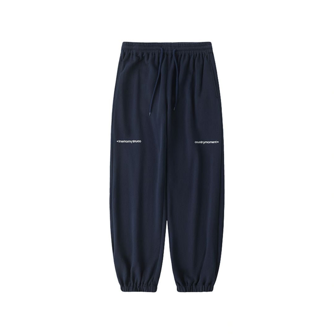 Logo ribbed sweat pants　N844 - NNine