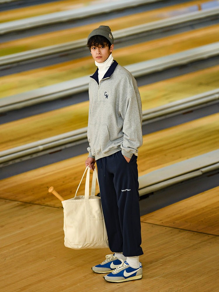 Logo ribbed sweat pants　N844 - NNine