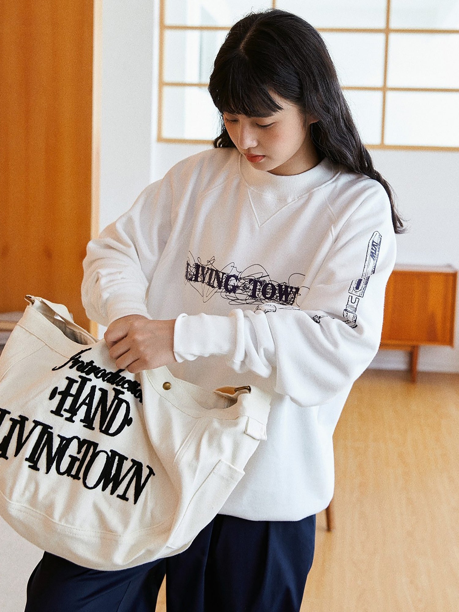 Logo shoulder tote bag N1037 - NNine