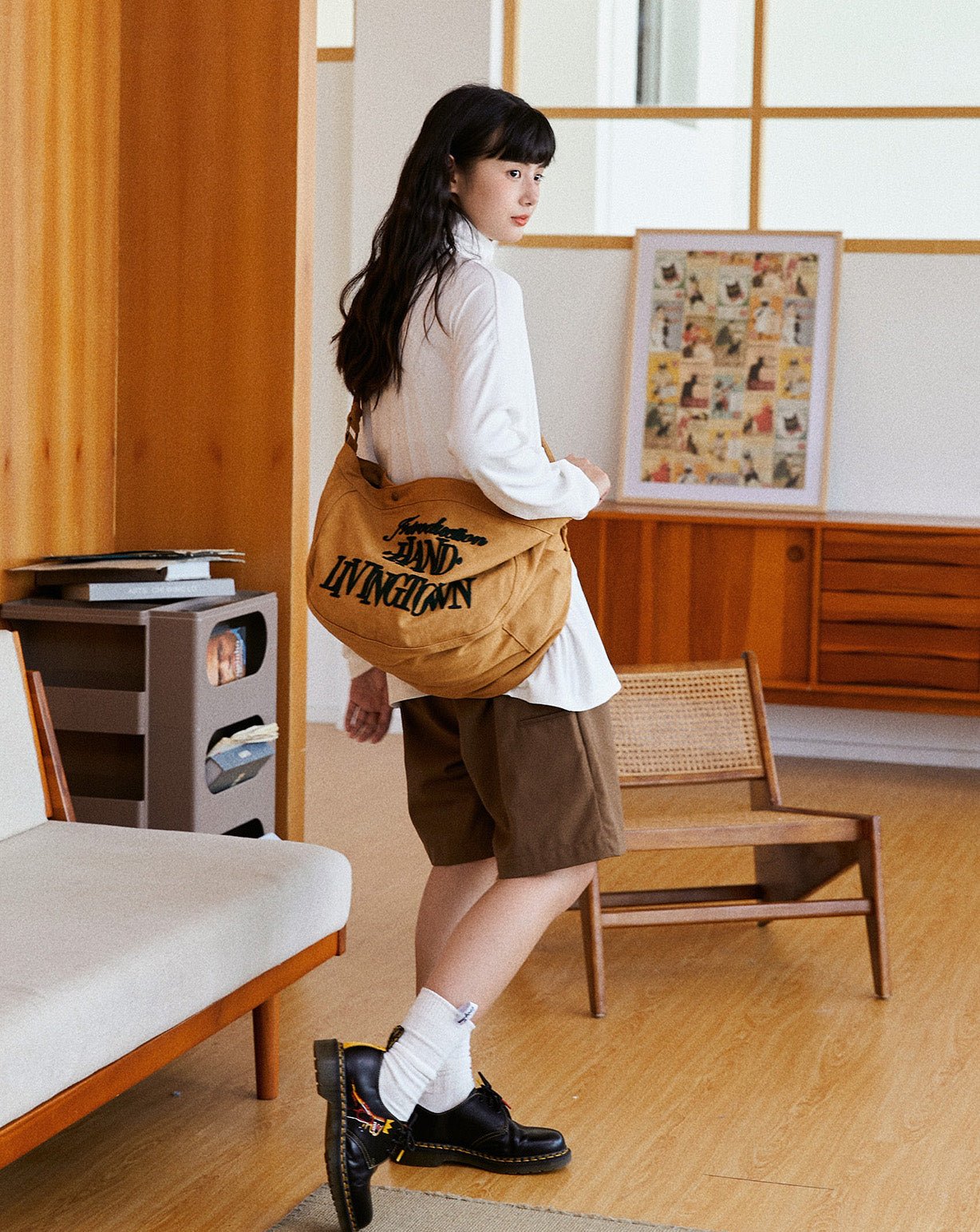 Logo shoulder tote bag N1037 - NNine