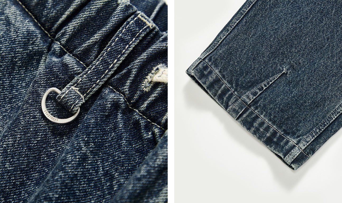 Logo stitch straight denim N1081 - NNine